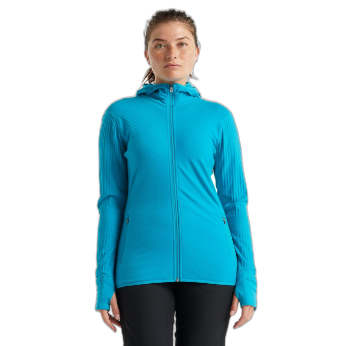 Bluza damska ICEBREAKER Descender FZ HD 104491 /  niebieski