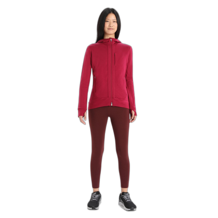 Bluza damska ICEBREAKER Quantum 3 HD 59JW /  czerwony