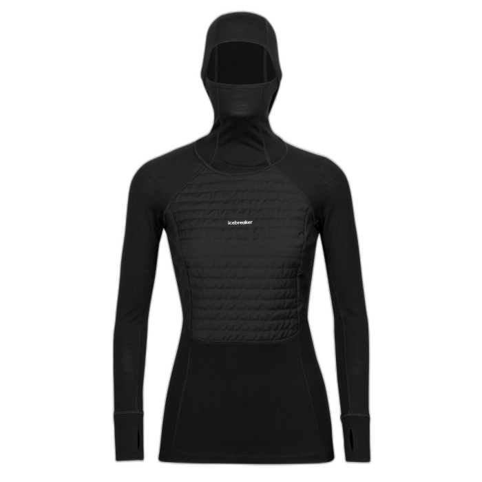 Bluza damska ICEBREAKER ZoneKnit Insulated HD 56GQ  /  czarny