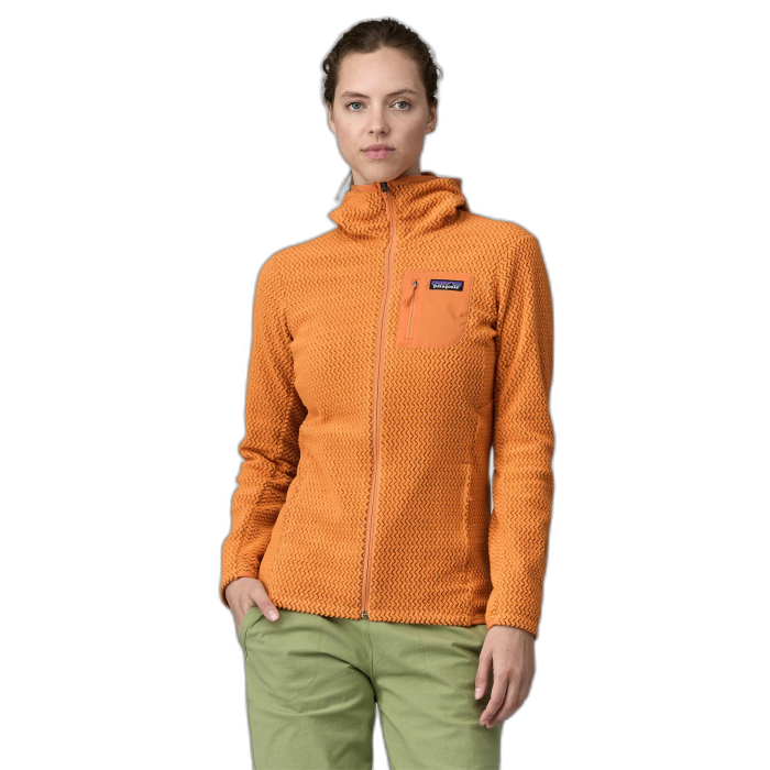 Bluza damska PATAGONIA R1 Air FZ HD /  pomarańczowy