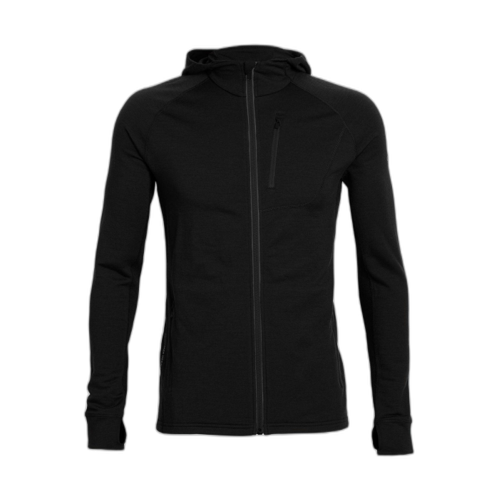 Bluza męska ICEBREAKER Atom FZ HD 101456 002 /  czarny