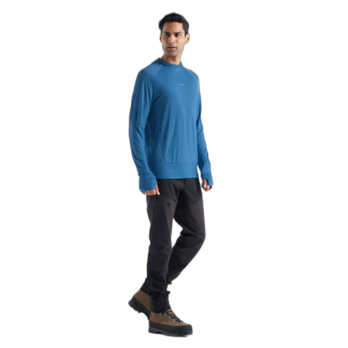 Bluza męska ICEBREAKER Cool-Lite LS HD A56EU /  niebieski