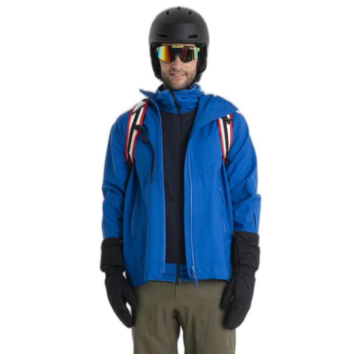 Bluza męska ICEBREAKER Quantum Hybrid FZ HD 56QP /  niebieski