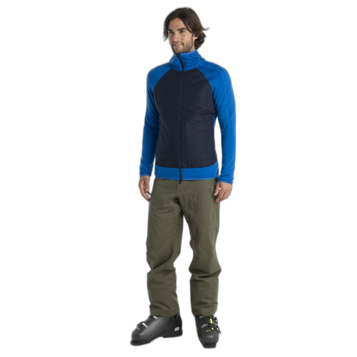 Bluza męska ICEBREAKER Quantum Hybrid FZ HD 56QP /  niebieski