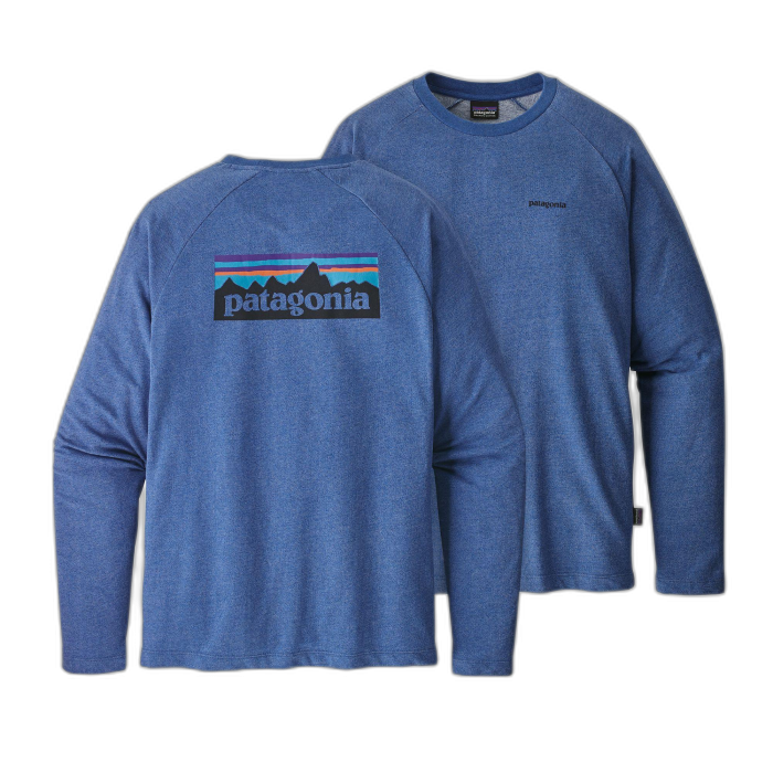 Bluza męska PATAGONIA P-6 Logo LW L/S /  niebieski