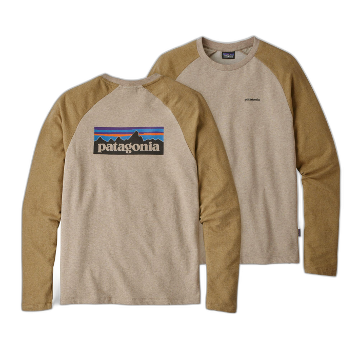 Bluza męska PATAGONIA P-6 Logo LW L/S /  beżowy