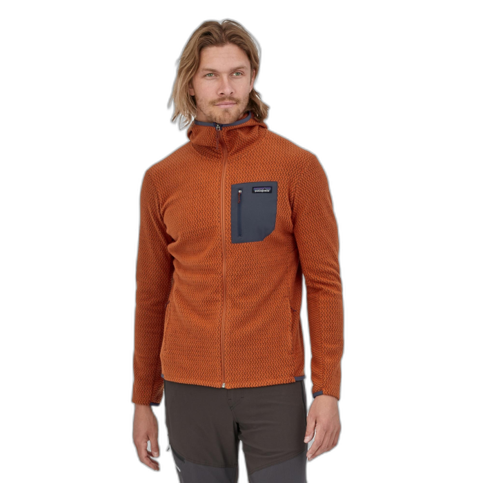 Bluza męska PATAGONIA R1 Air FZ HD /  brązowy