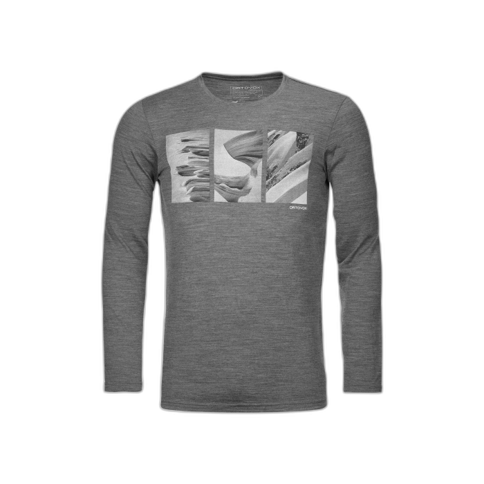 Bluza ORTOVOX męska 185 Shape Pic /  szary