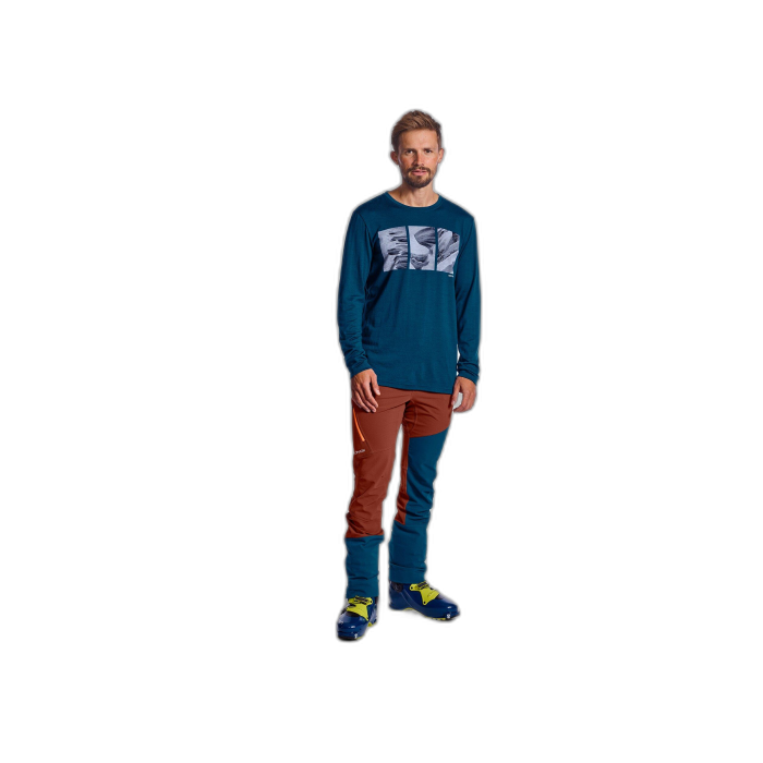 Bluza ORTOVOX męska 185 Shape Pic /  szary