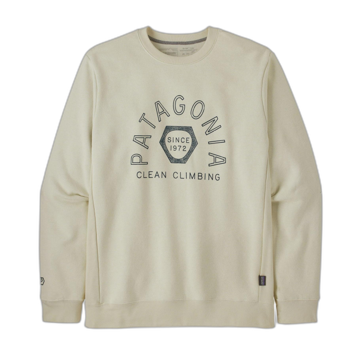 Bluza unisex PATAGONIA Uprisal Crew Clean Climbing Hex /  biały