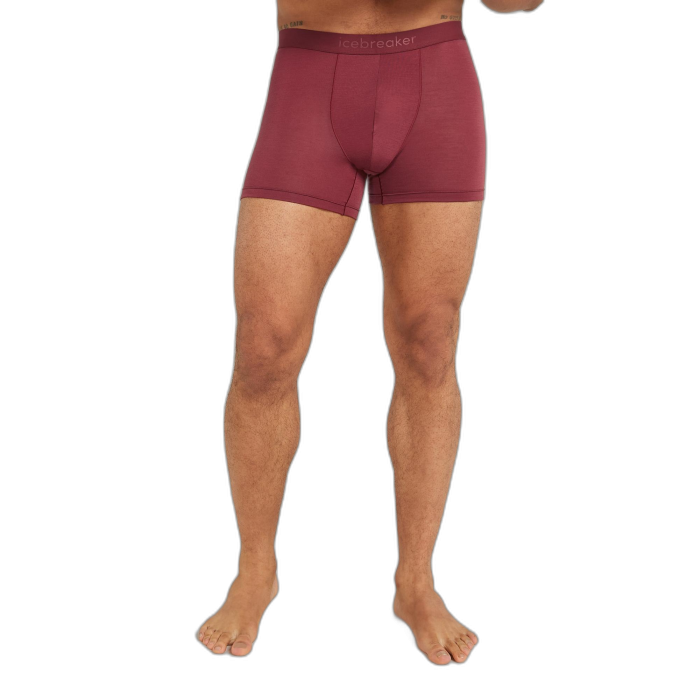 Bokserki męskie ICEBREAKER Anatomica 103029 /  czerwony