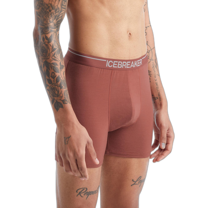 Bokserki męskie ICEBREAKER Anatomica 103029  /  czerwony