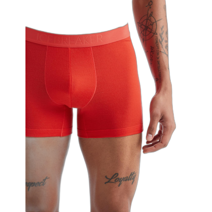 Bokserki męskie ICEBREAKER Anatomica Cool-Lite 105246 /  czerwony