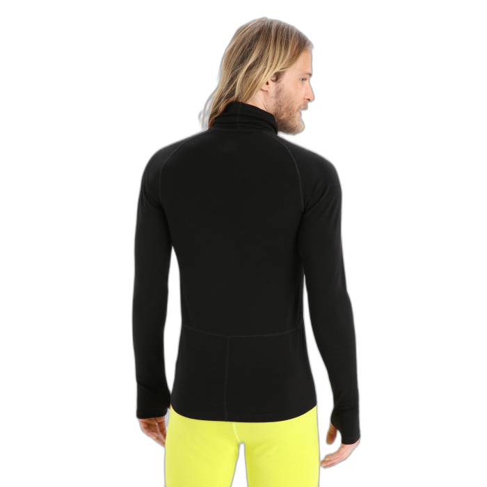 Golf męski ICEBREAKER Merino Fine LS Roll 56Ko /  czarny