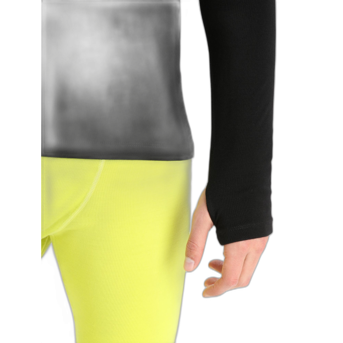 Golf męski ICEBREAKER Merino Fine LS Roll 56Ko /  czarny