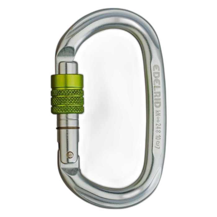 Karabinek EDELRID Oval Power Screw /  szary