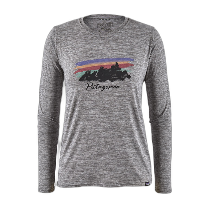 Koszulka damska PATAGONIA Capilene Cool Daily Graphic L/S /  szary