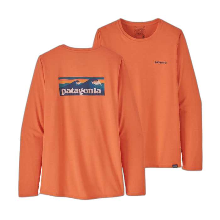 Koszulka damska PATAGONIA Capilene Cool Daily Graphic L/S /  pomarańczowy