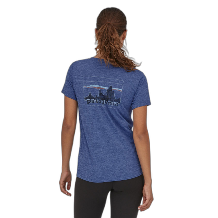 Koszulka damska PATAGONIA Capilene Cool Daily Graphic S/S /  niebieski