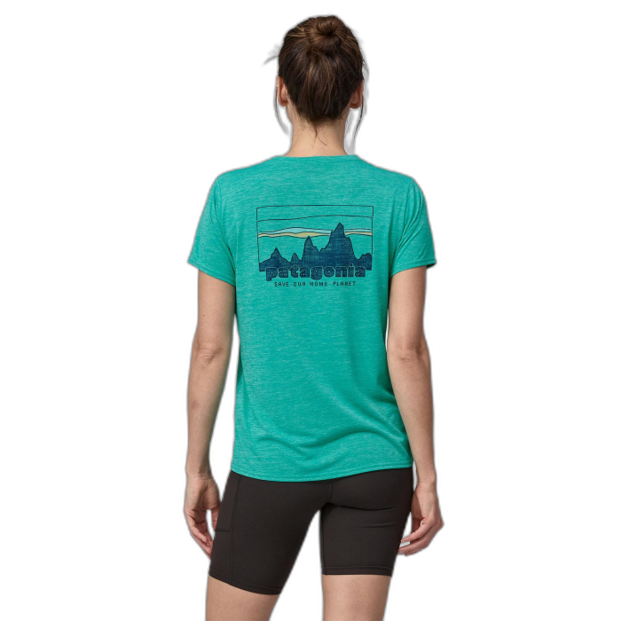 Koszulka damska PATAGONIA Capilene Cool Daily Graphic S/S /  zielony