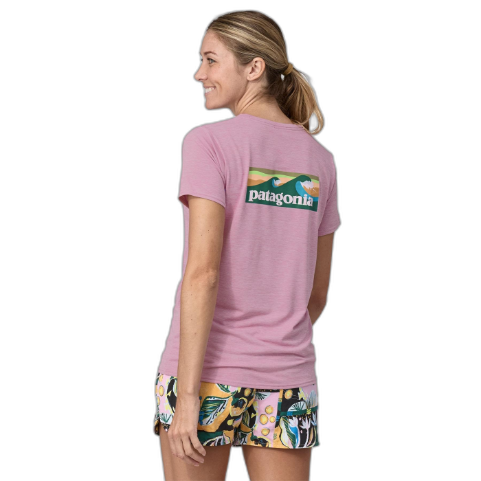 Koszulka damska PATAGONIA Capilene Cool Daily Graphic S/S /  różowy