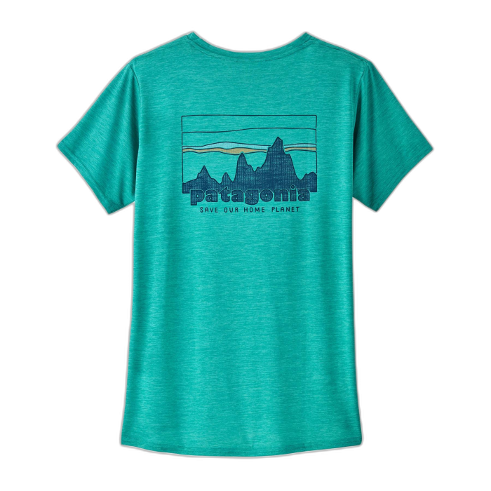 Koszulka damska PATAGONIA Capilene Cool Daily Graphic S/S /  zielony