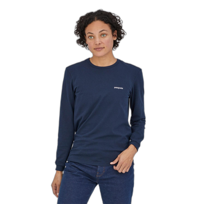 Koszulka damska PATAGONIA P-6 Logo L/S /  granatowy