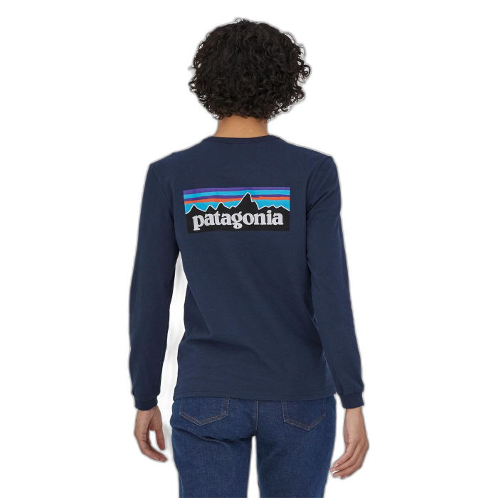 Koszulka damska PATAGONIA P-6 Logo L/S /  granatowy