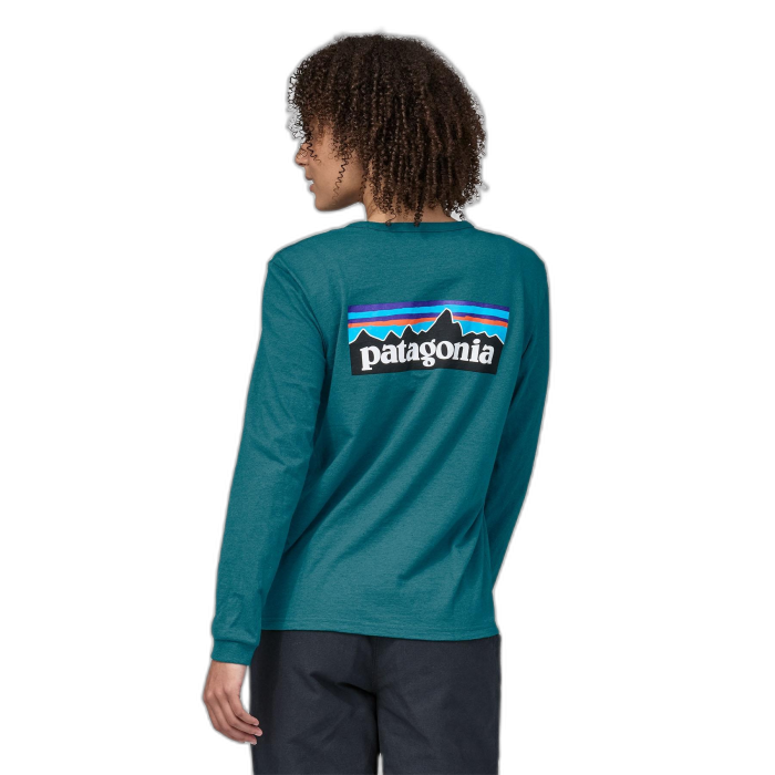 Koszulka damska PATAGONIA P-6 Logo L/S /  niebieski