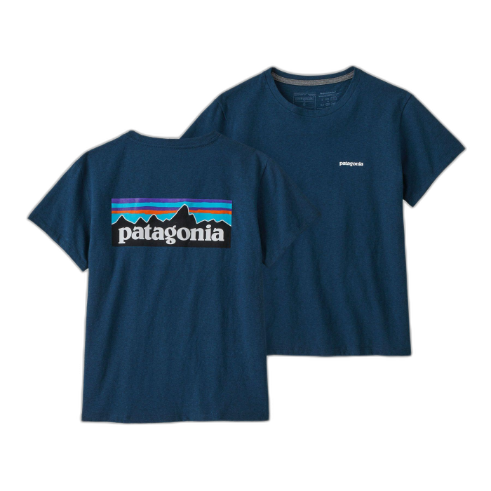 Koszulka damska PATAGONIA P-6 Logo S/S /  niebieski