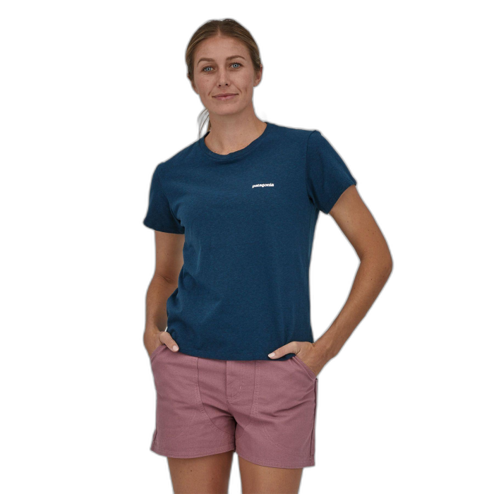 Koszulka damska PATAGONIA P-6 Logo S/S /  niebieski