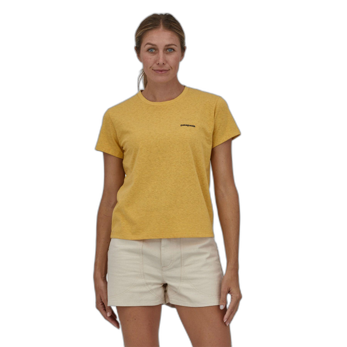 Koszulka damska PATAGONIA P-6 Logo S/S /  żółty