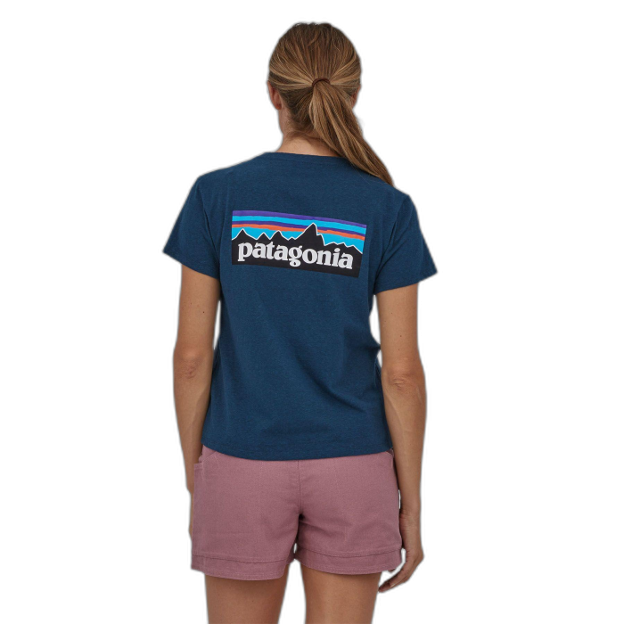 Koszulka damska PATAGONIA P-6 Logo S/S /  niebieski