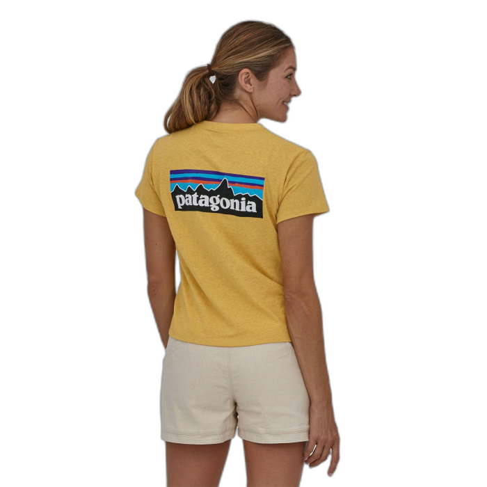 Koszulka damska PATAGONIA P-6 Logo S/S /  żółty