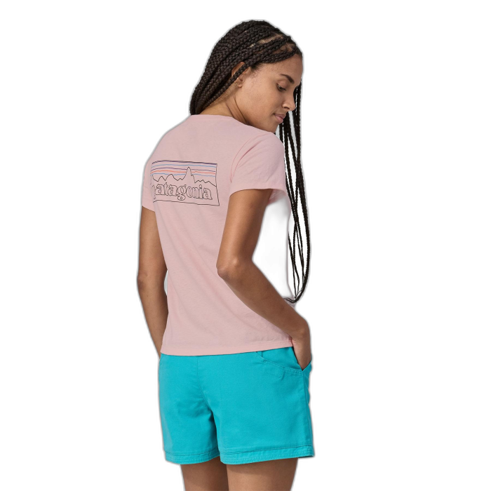 Koszulka damska PATAGONIA P-6 Logo S/S /  różowy