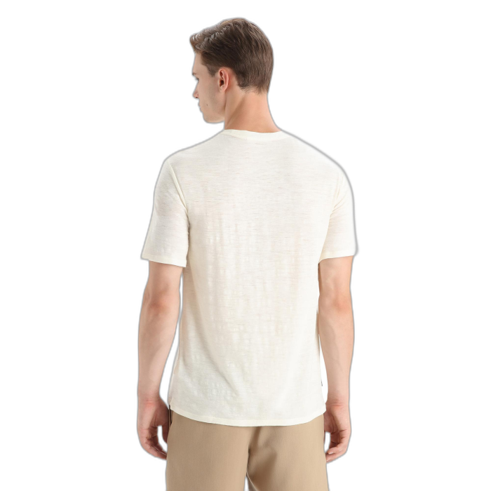 Koszulka męska ICEBREAKER Merino Linen SS 56OQ /  biały