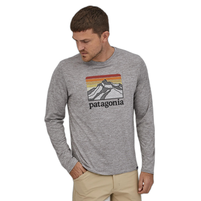 Koszulka męska PATAGONIA Capilene Cool Daily Graphic L/S /  szary