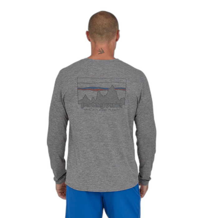 Koszulka męska PATAGONIA Capilene Cool Daily Graphic L/S /  szary