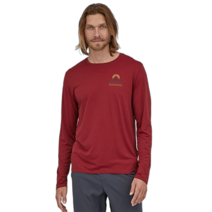 Koszulka męska PATAGONIA Capilene Cool Daily Graphic L/S /  czerwony