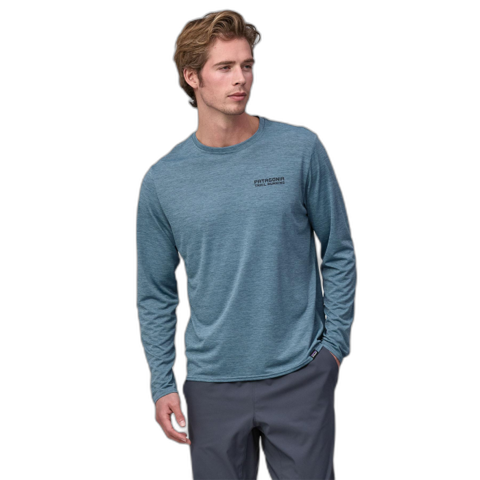 Koszulka męska PATAGONIA Capilene Cool Daily Graphic L/S /  niebieski