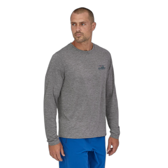 Koszulka męska PATAGONIA Capilene Cool Daily Graphic L/S /  szary