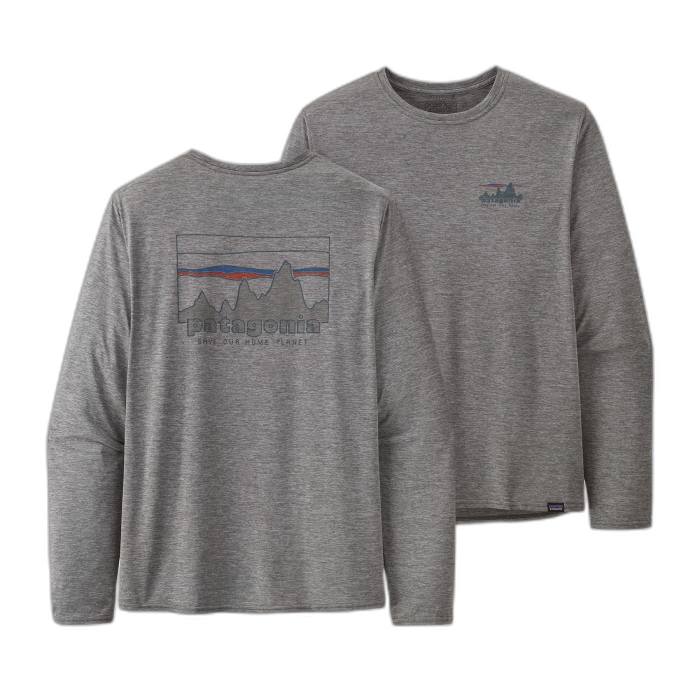 Koszulka męska PATAGONIA Capilene Cool Daily Graphic L/S /  szary