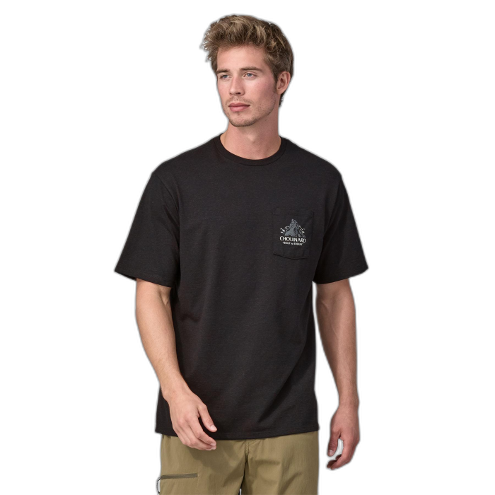 Koszulka męska PATAGONIA Chouinard Pocket S/S /  czarny