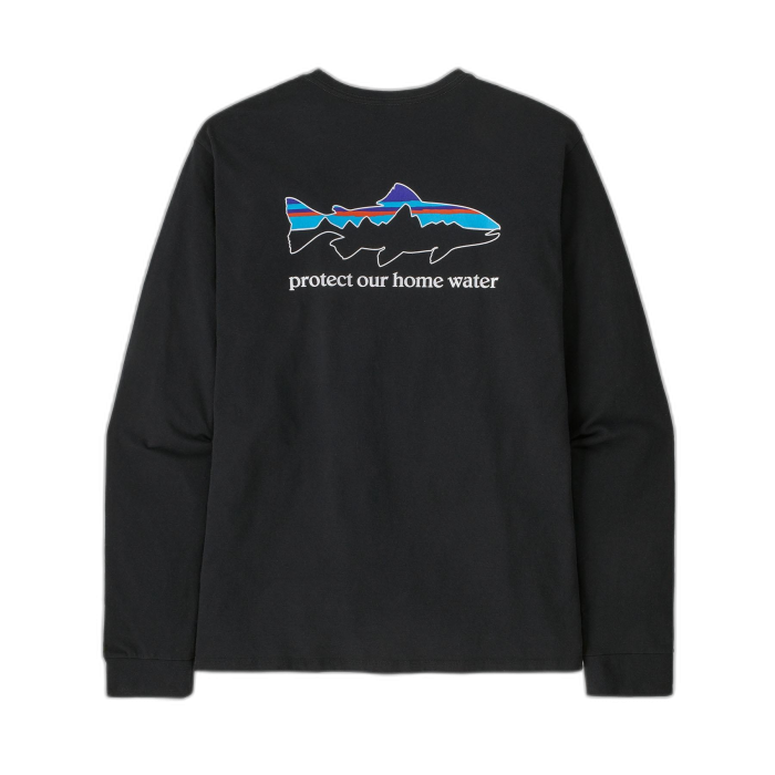 Koszulka męska PATAGONIA Home Water Trout L/S /  granatowy