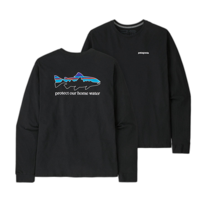 Koszulka męska PATAGONIA Home Water Trout L/S /  granatowy