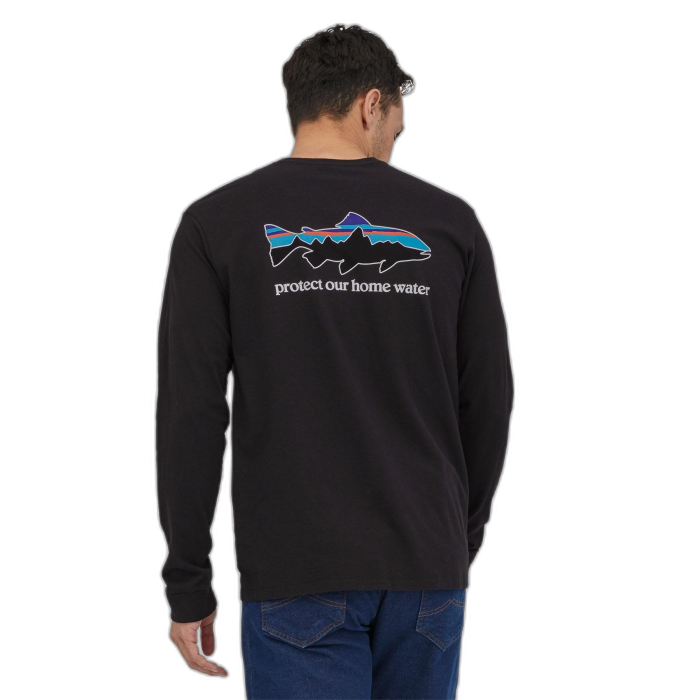 Koszulka męska PATAGONIA Home Water Trout L/S /  granatowy