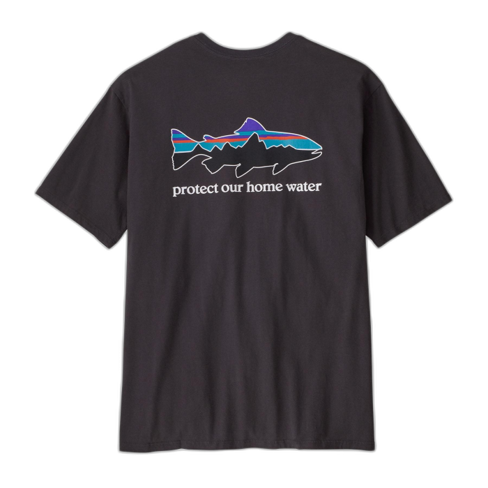 Koszulka męska PATAGONIA Home Water Trout S/S /  czarny