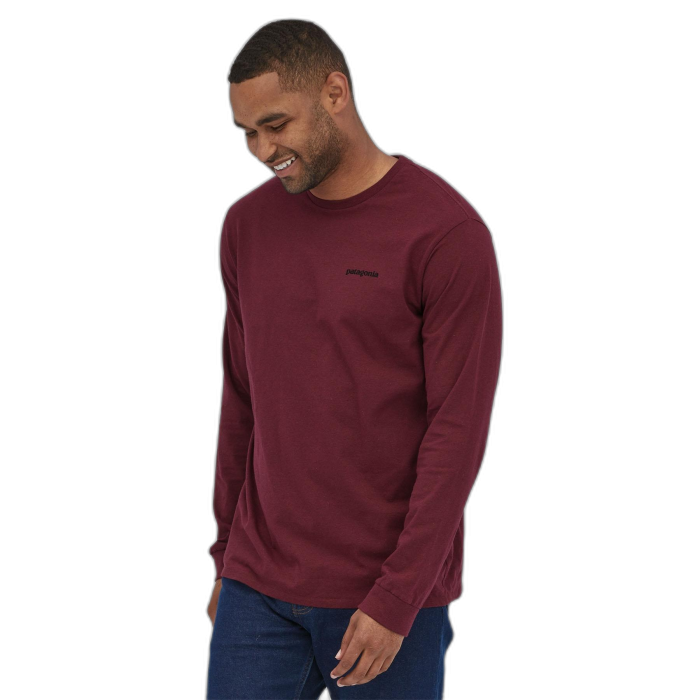 Koszulka męska PATAGONIA P-6 Logo L/S /  czerwony