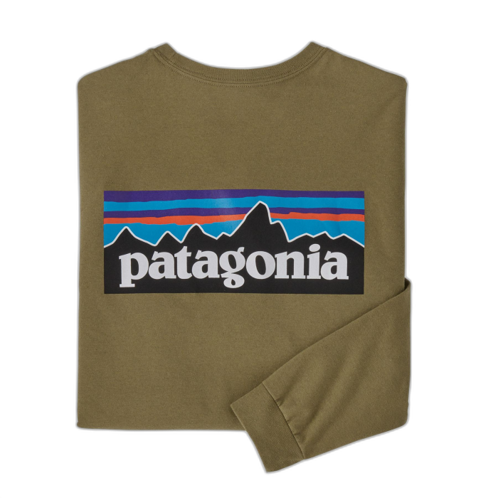Koszulka męska PATAGONIA P-6 Logo L/S /  zielony