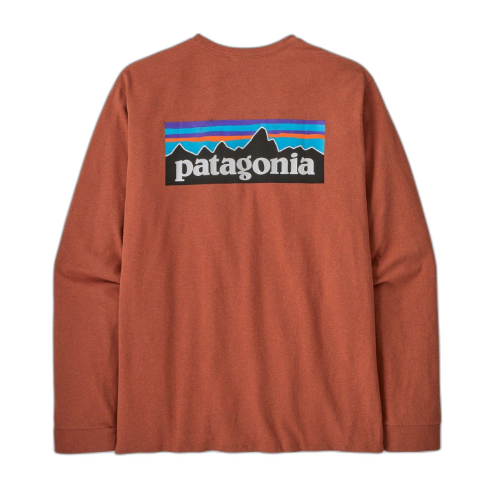 Koszulka męska PATAGONIA P-6 Logo L/S /  czerwony